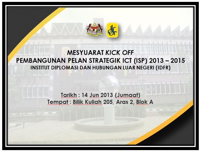 Laman Web Rasmi Idfr Mesyuarat Kick Off Bagi Pelan Strategik Ict Isp